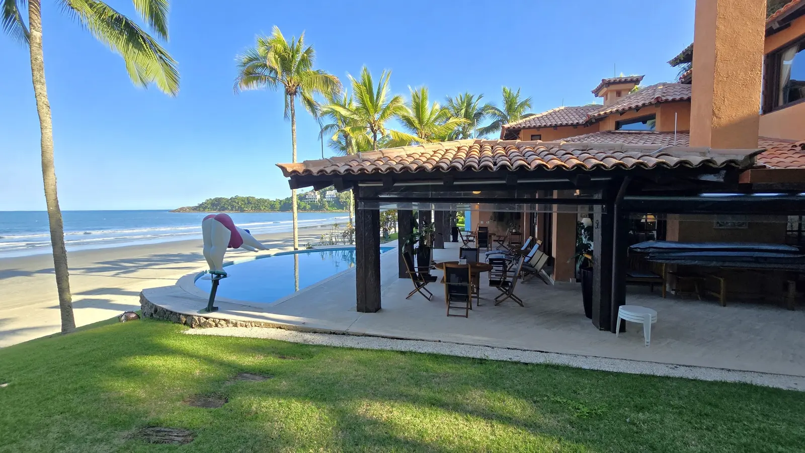 Área externa 22 — Iporanga, Guarujá, para temporada, Casa