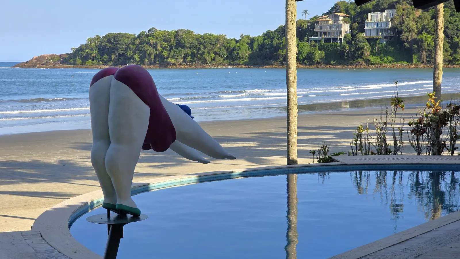 Área externa 23 — Iporanga, Guarujá, para temporada, Casa