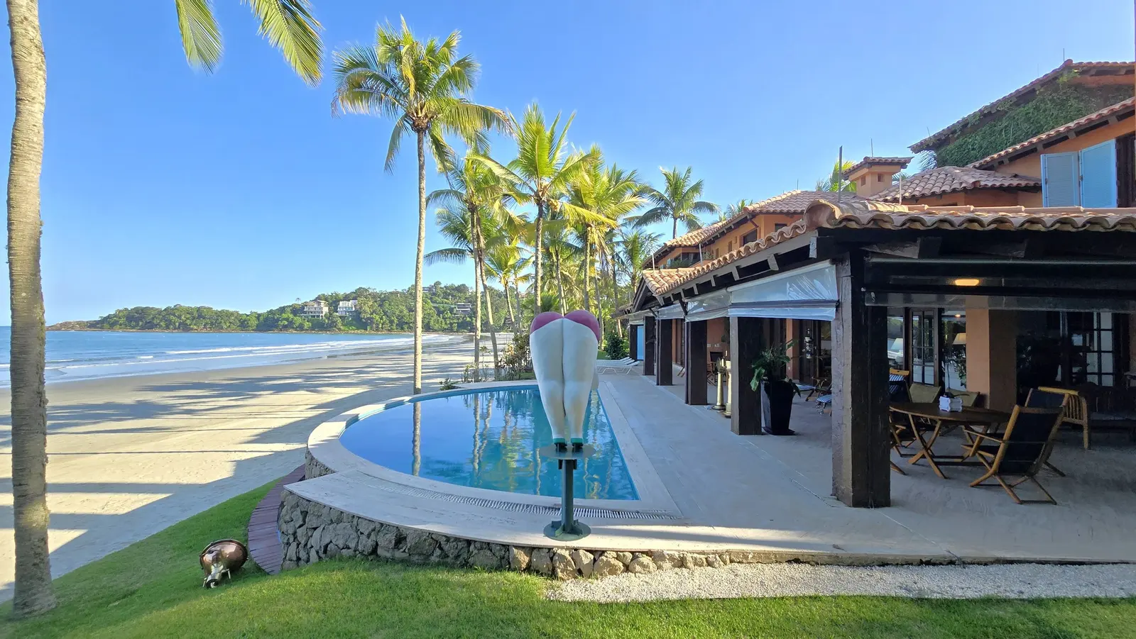 Área externa 21 — Iporanga, Guarujá, para temporada, Casa