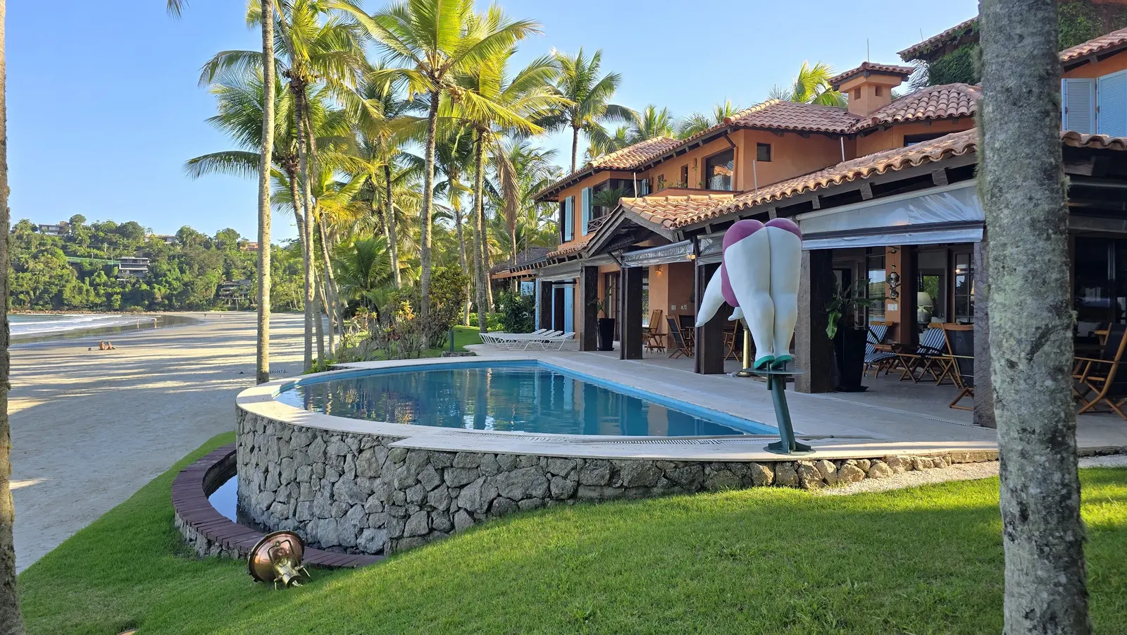Área externa 16 — Iporanga, Guarujá, para temporada, Casa