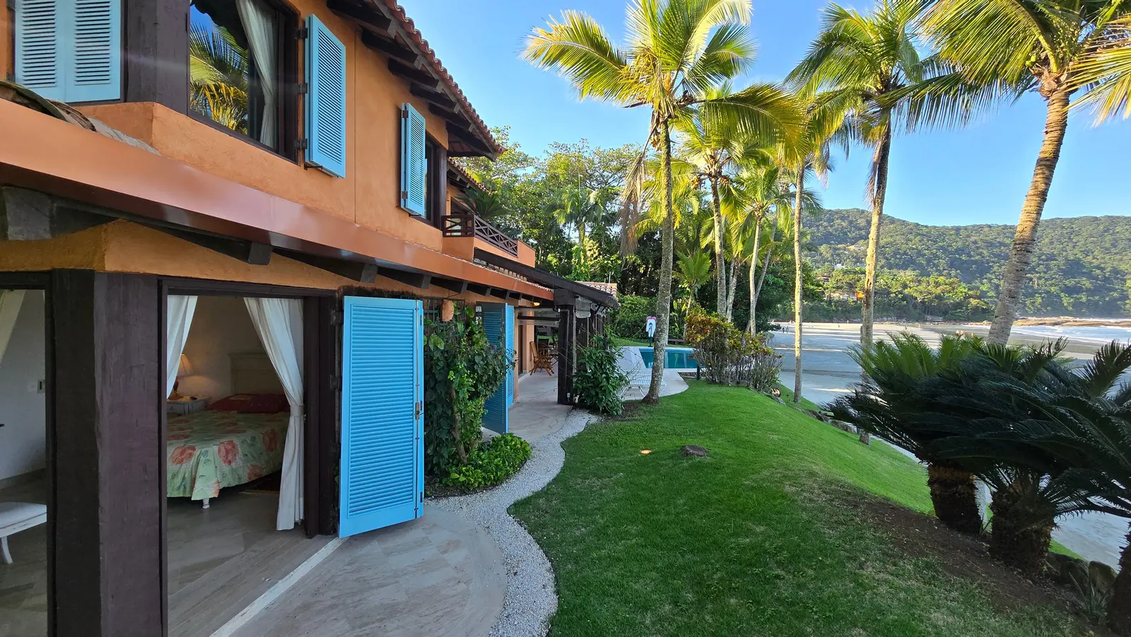 Área externa 8 — Iporanga, Guarujá, para temporada, Casa