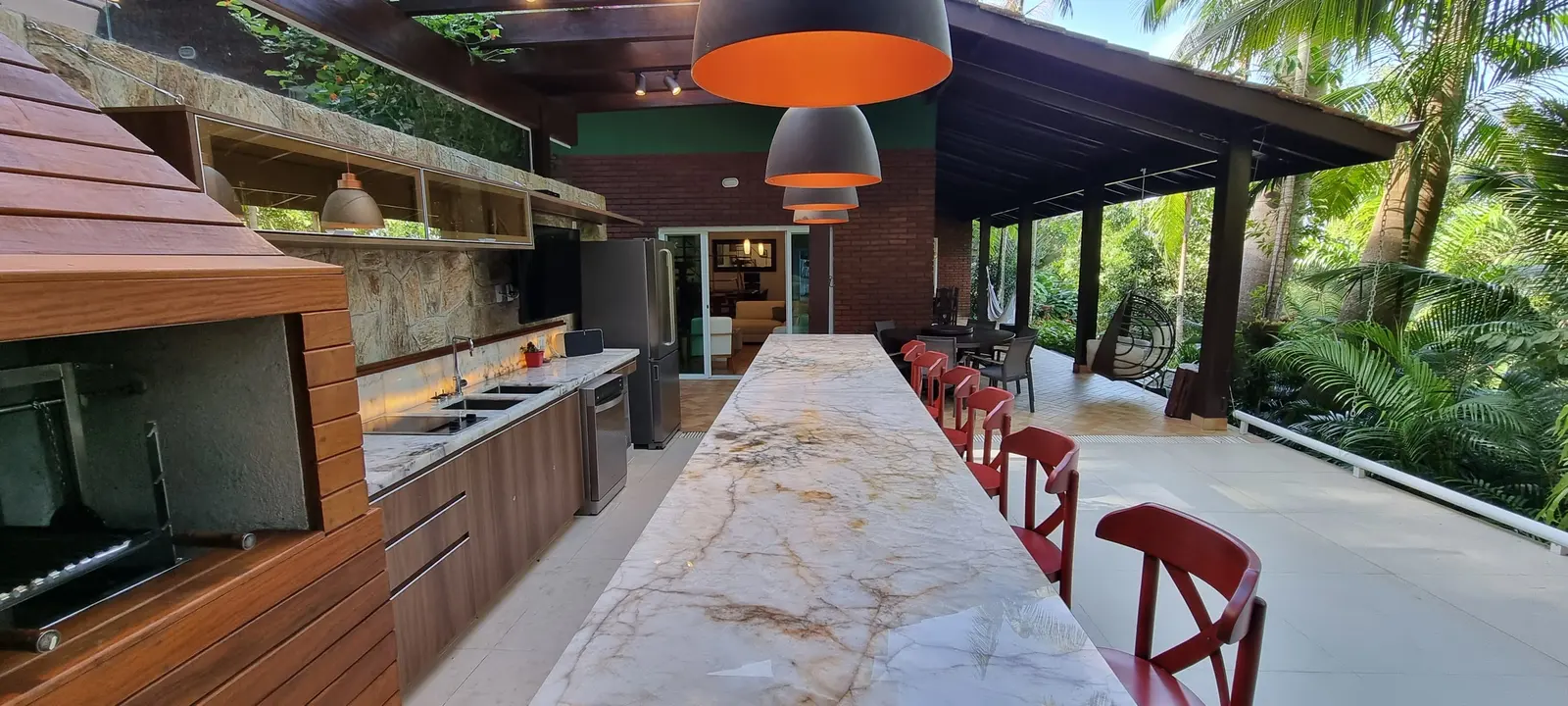 Área externa 7 — São Pedro, Guarujá, para temporada, Casa