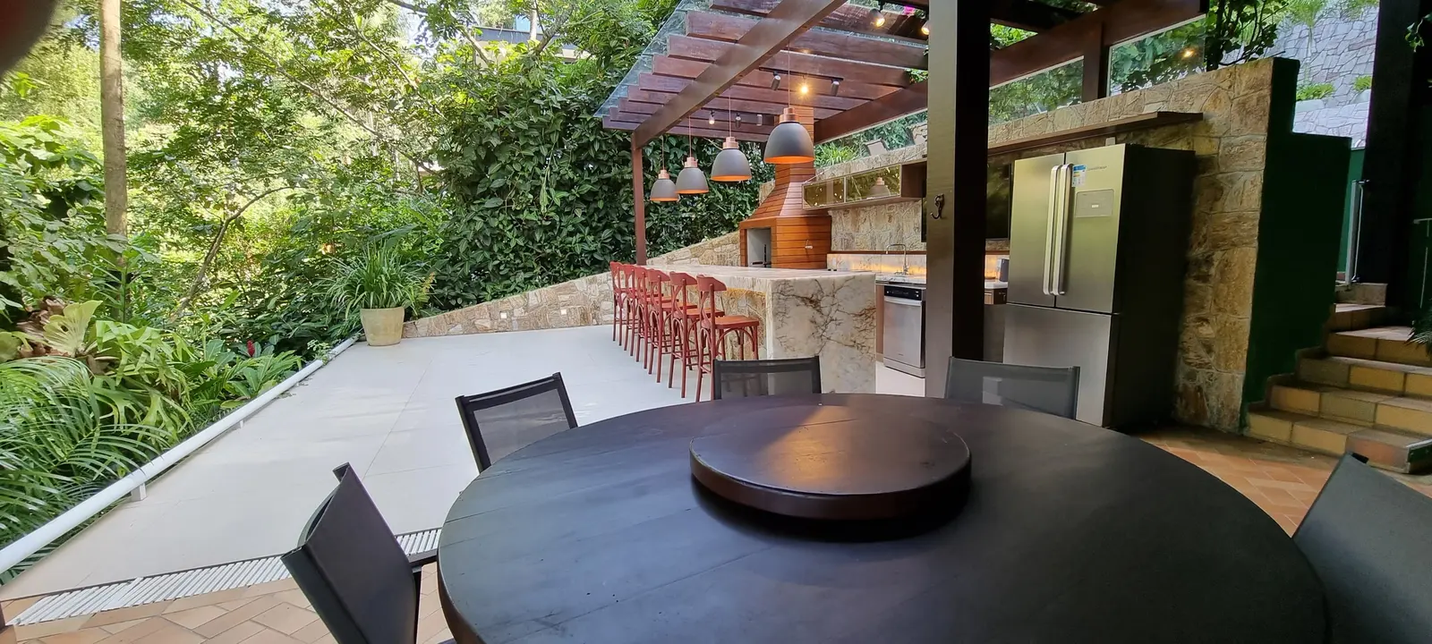 Área externa 4 — São Pedro, Guarujá, para temporada, Casa