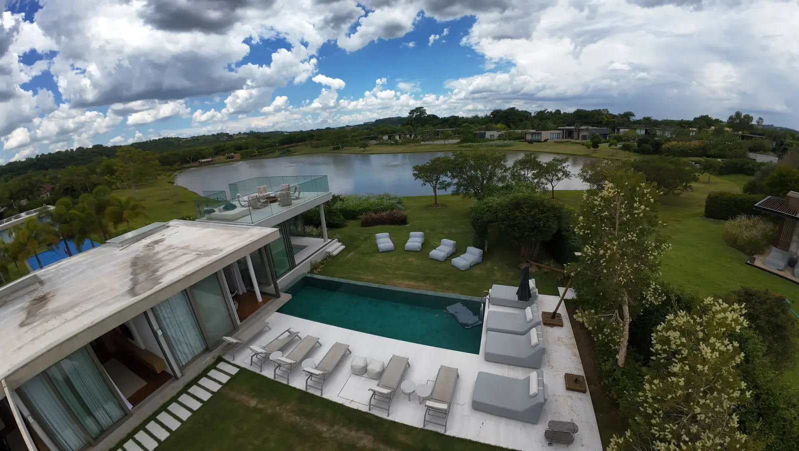 Vista aérea 3 — Fazenda Boa Vista, Porto Feliz, à venda, Casa