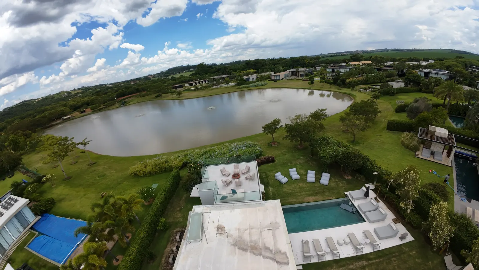 Vista aérea 2 — Fazenda Boa Vista, Porto Feliz, à venda, Casa