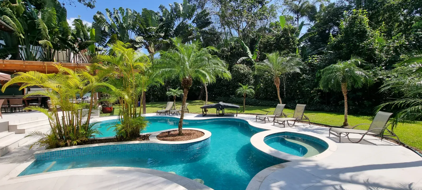 Área externa 3 — Iporanga, Guarujá, para temporada, Casa