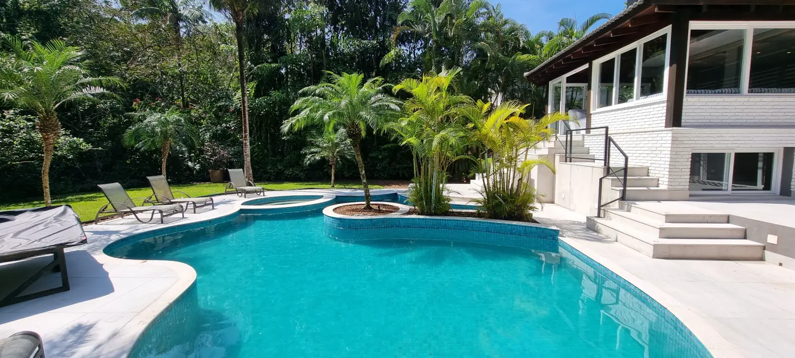 Área externa 19 — Iporanga, Guarujá, para temporada, Casa