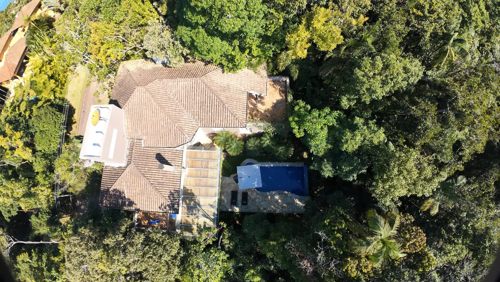 Vista aérea 4 — Iporanga, Guarujá, para temporada, Casa