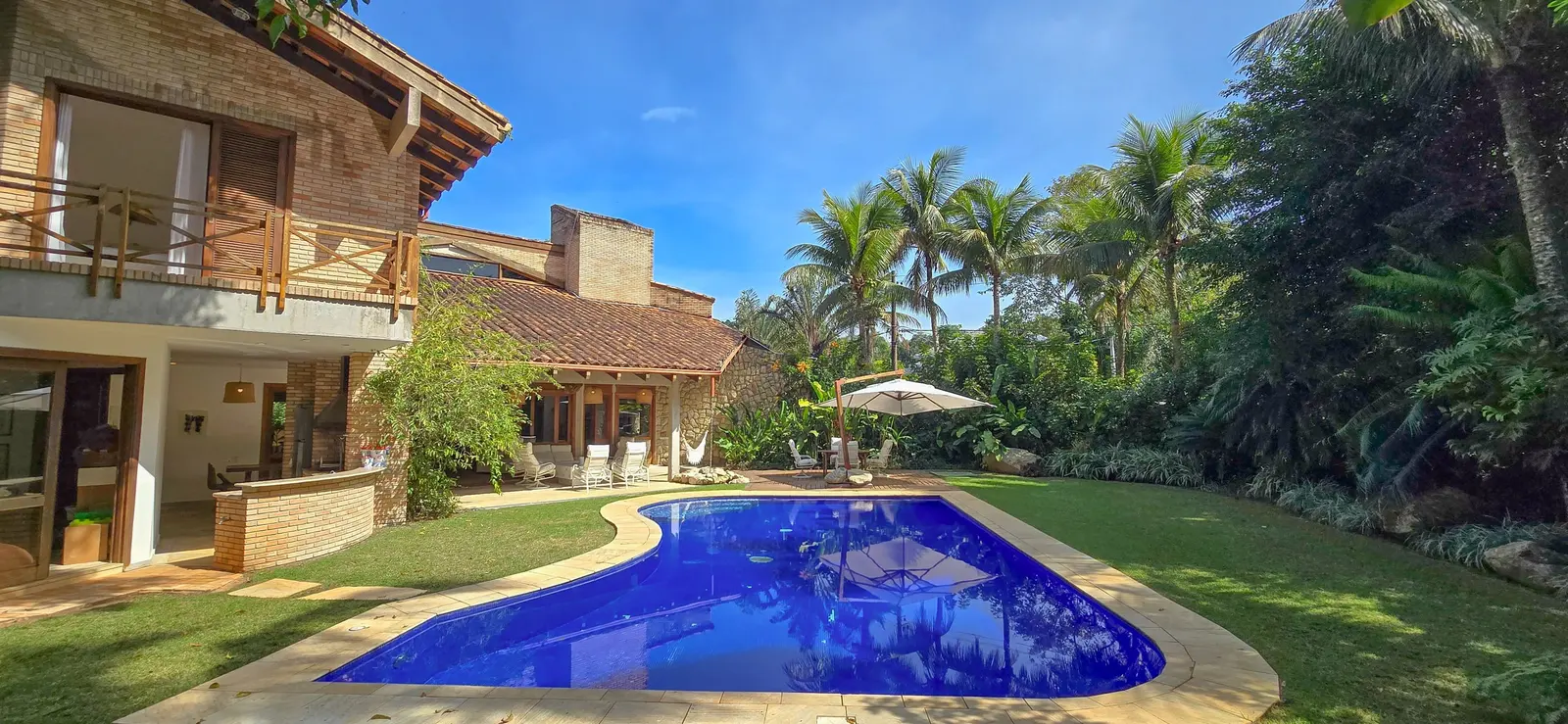 Área externa 9 — Iporanga, Guarujá, para temporada, Casa