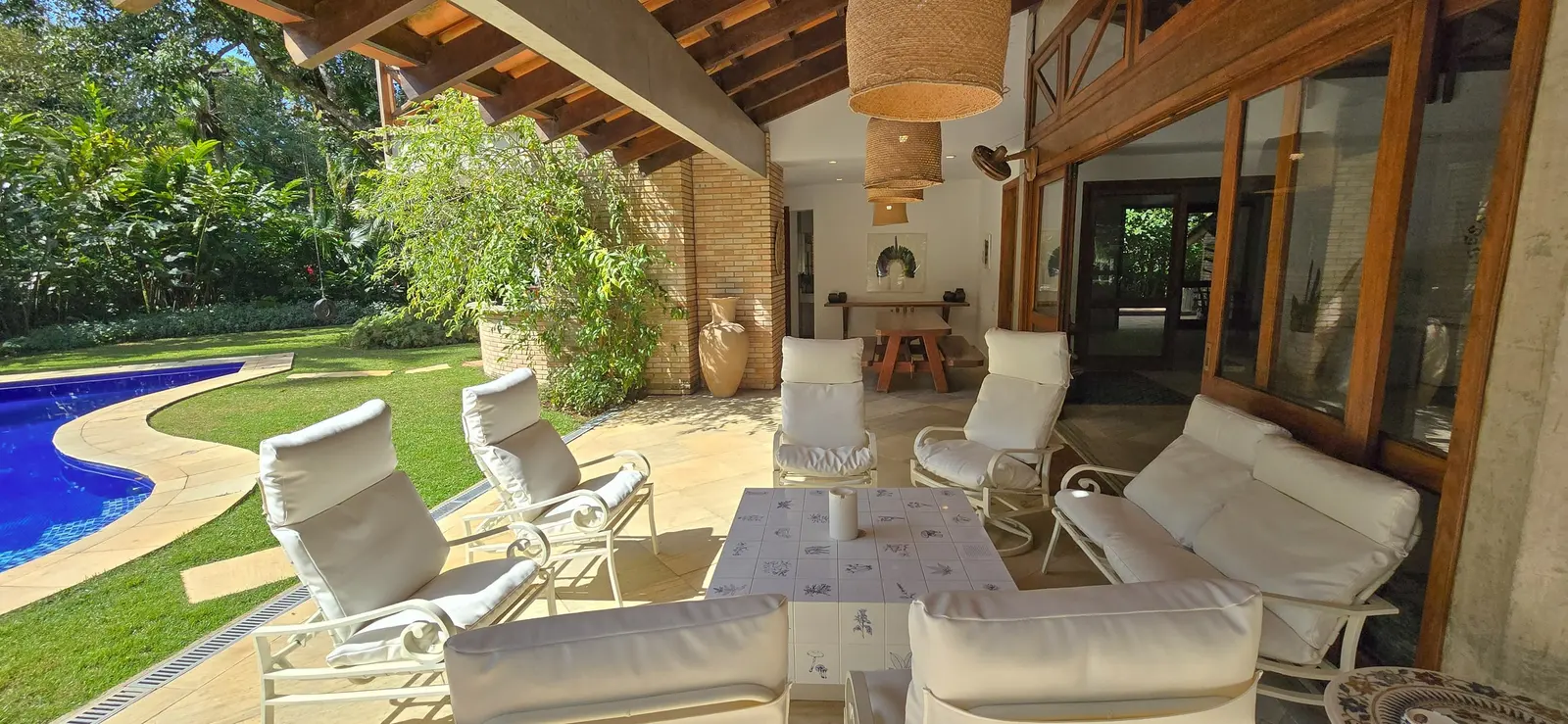 Área externa 23 — Iporanga, Guarujá, para temporada, Casa