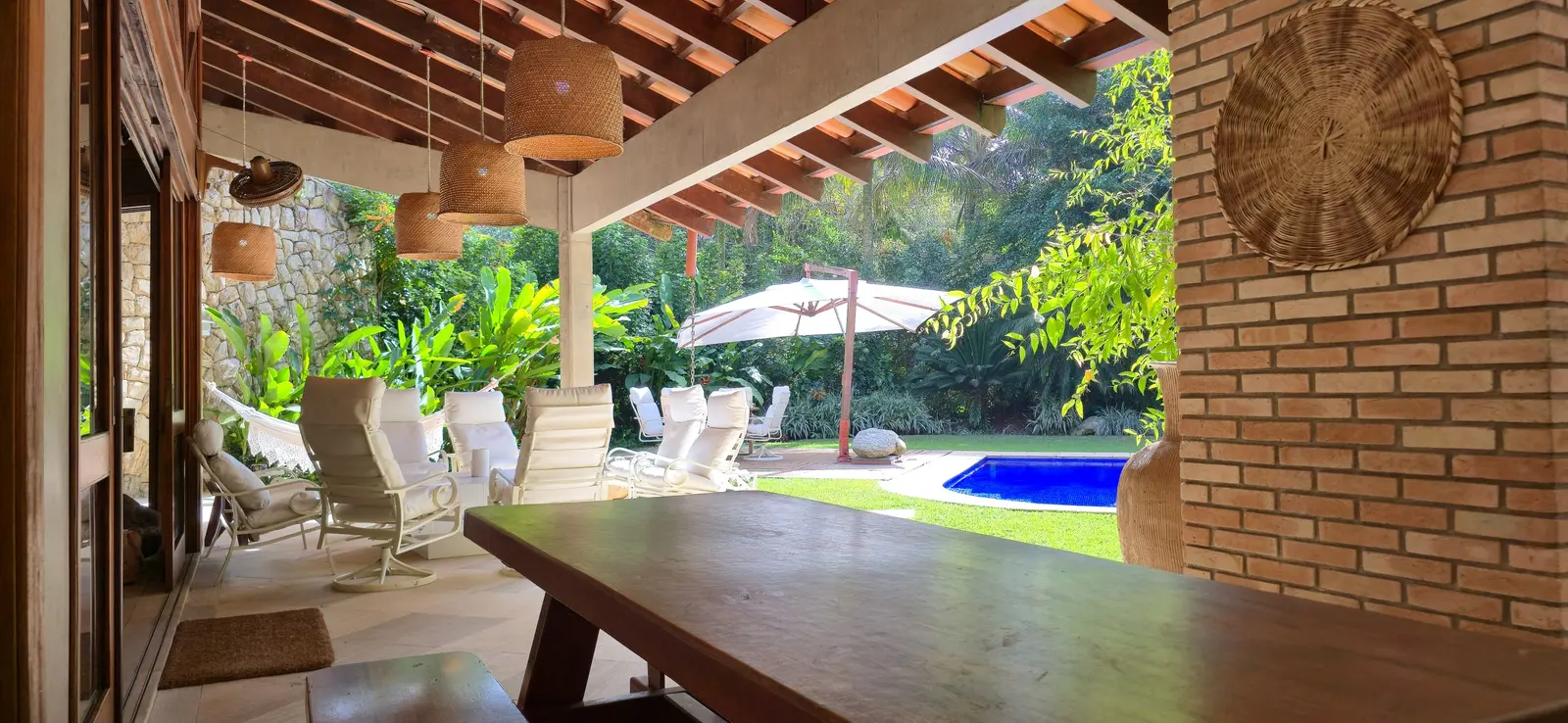Área externa 8 — Iporanga, Guarujá, para temporada, Casa
