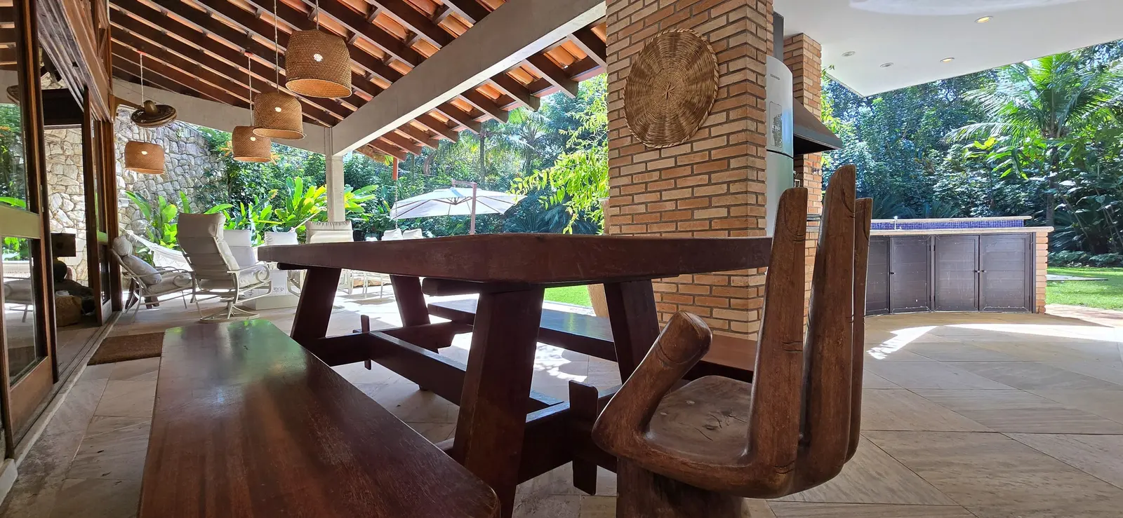 Área externa 11 — Iporanga, Guarujá, para temporada, Casa