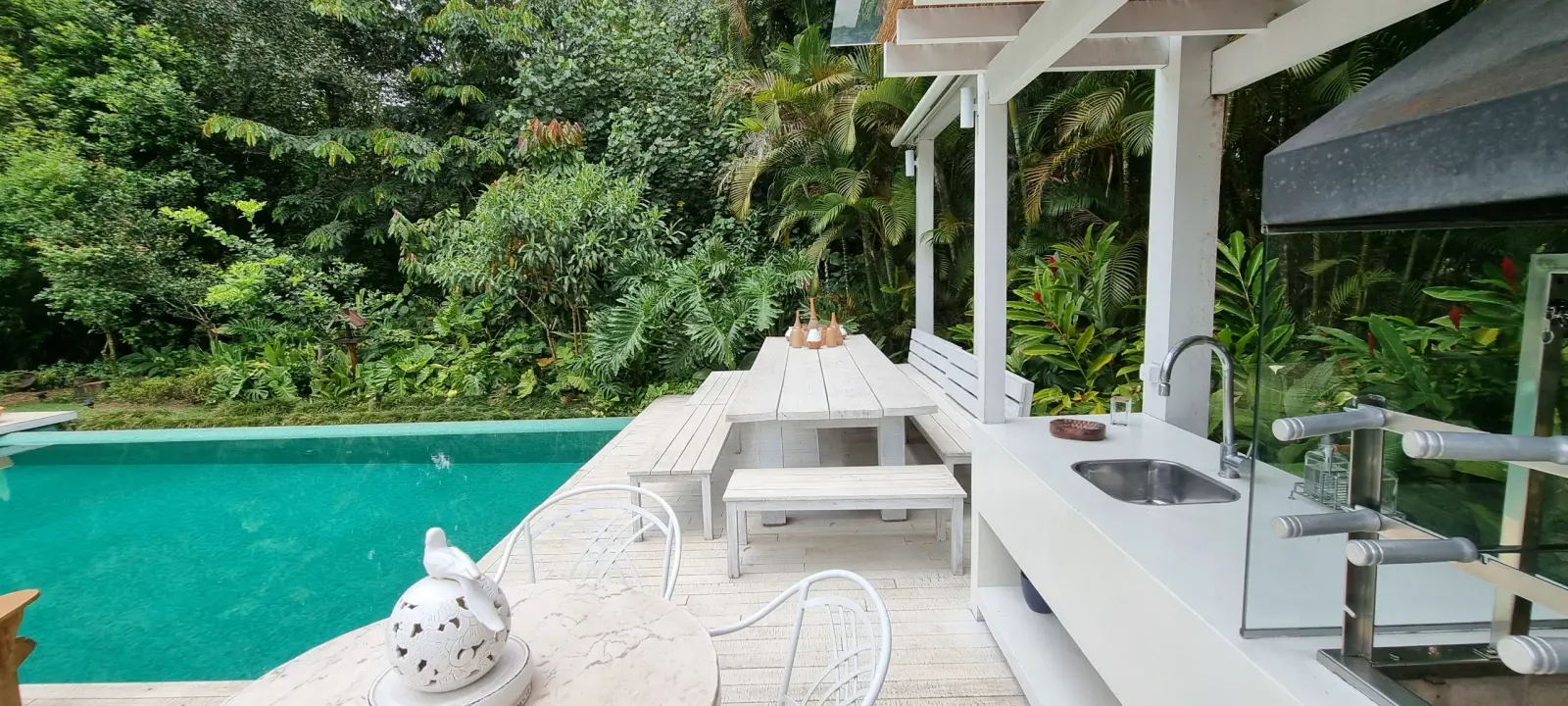 Área externa 18 — Iporanga, Guarujá, para temporada, Casa