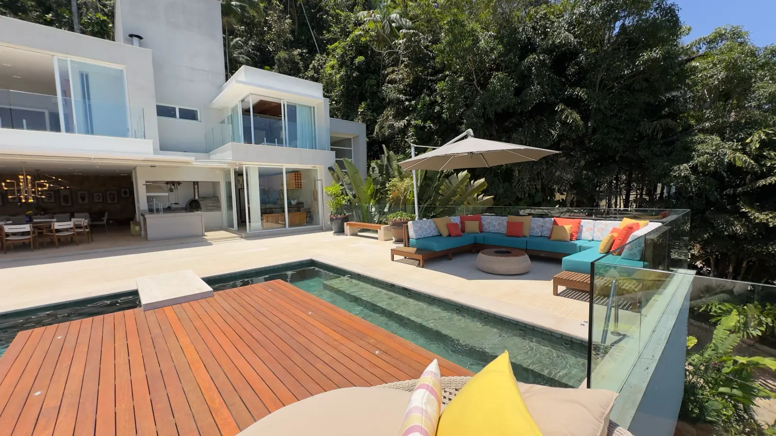 Área externa 13 — Taguaíba, Guarujá, para temporada, Casa