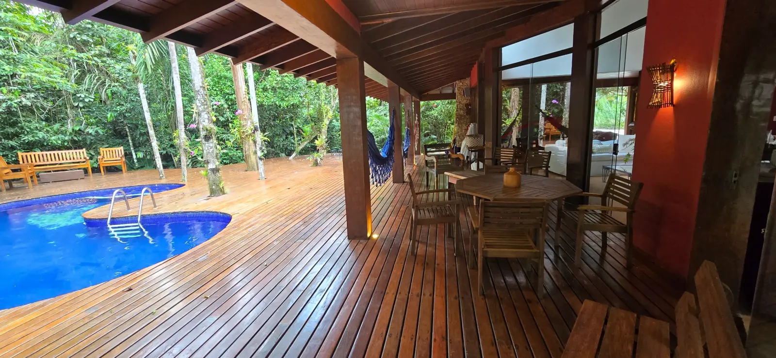 Área externa 8 — Iporanga, Guarujá, para temporada, Casa