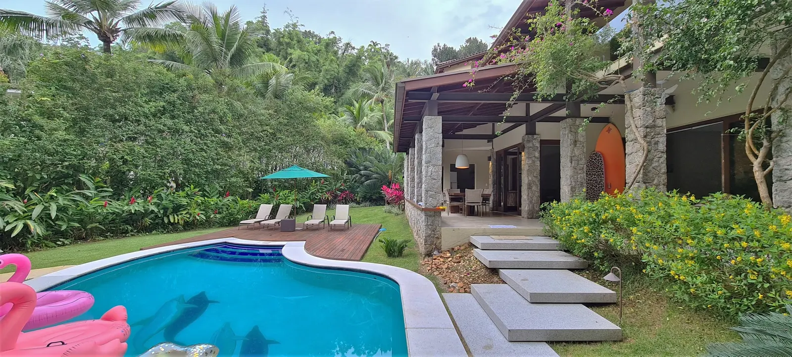 Área externa 7 — Iporanga, Guarujá, para temporada, Casa