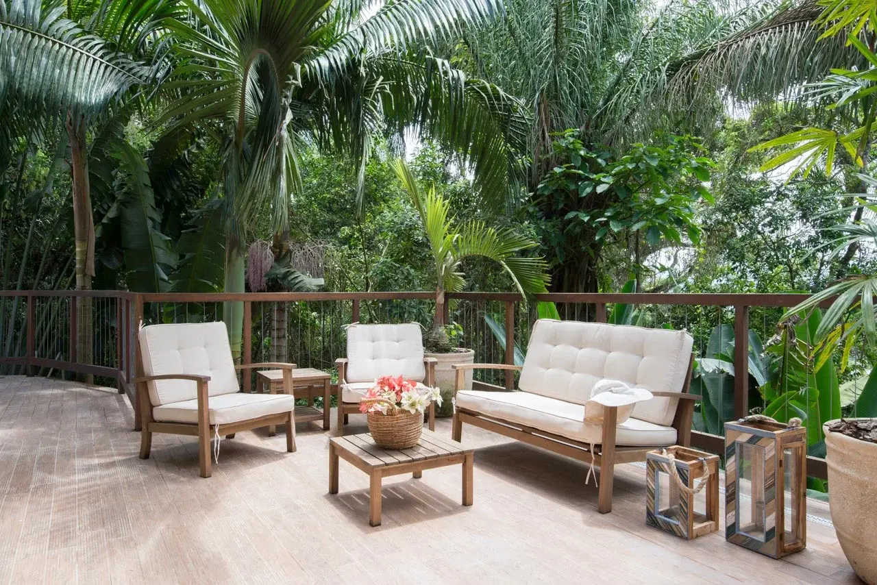 Área externa 11 — São Pedro, Guarujá, para temporada, Casa