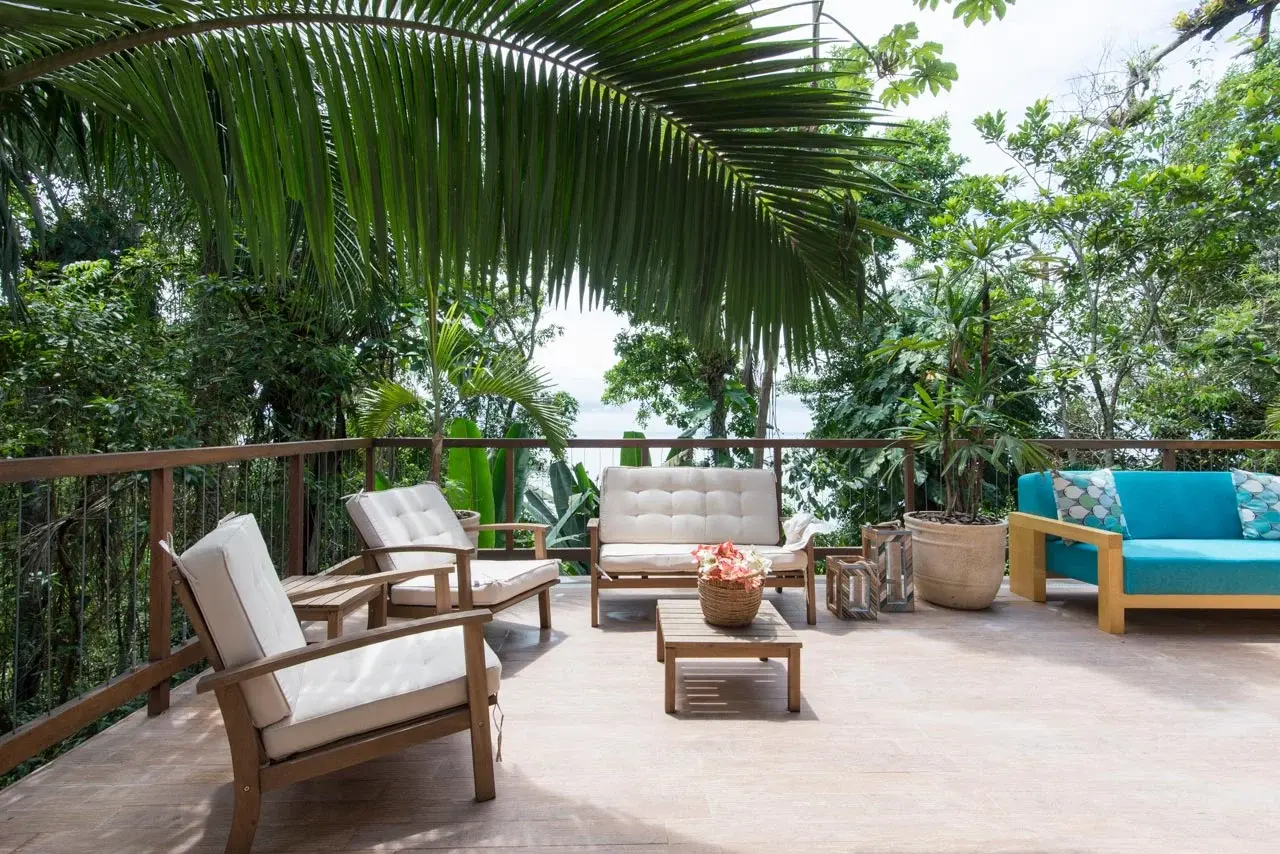 Área externa 8 — São Pedro, Guarujá, para temporada, Casa