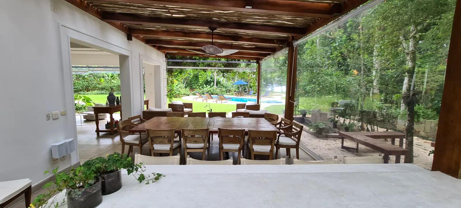 Área externa 9 — Iporanga, Guarujá, para temporada, Casa