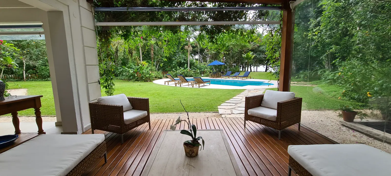 Área externa 5 — Iporanga, Guarujá, para temporada, Casa