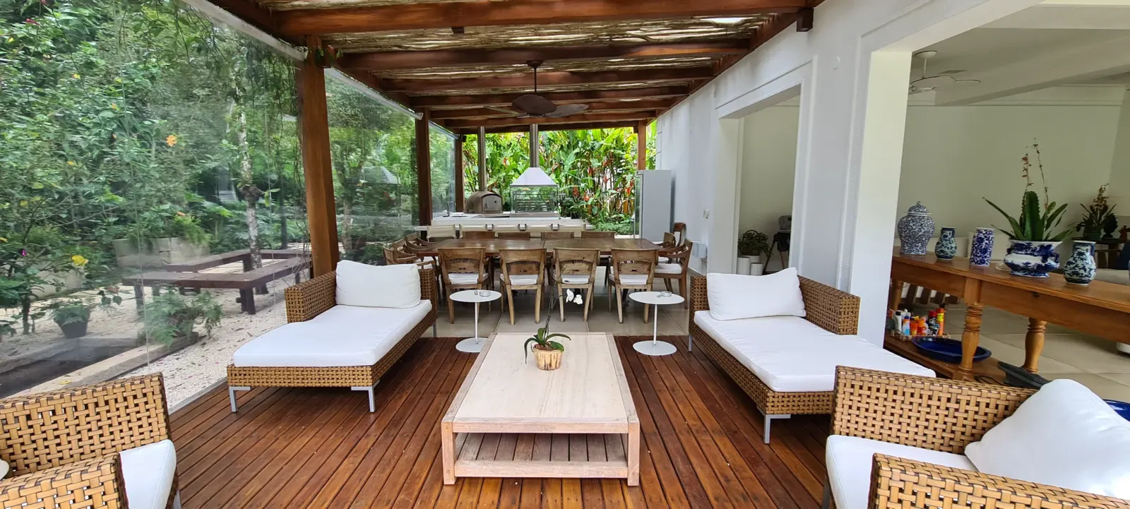 Área externa 6 — Iporanga, Guarujá, para temporada, Casa