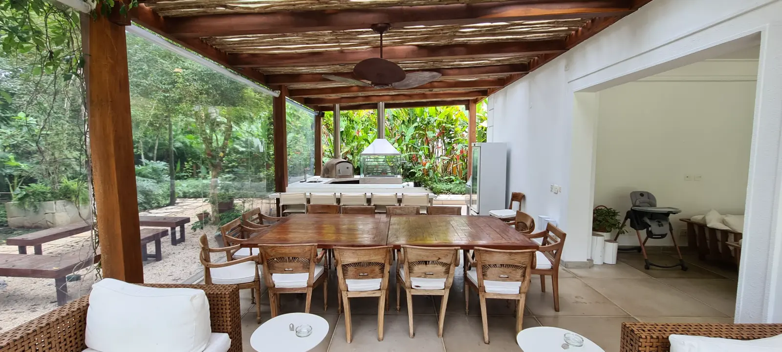 Área externa 7 — Iporanga, Guarujá, para temporada, Casa