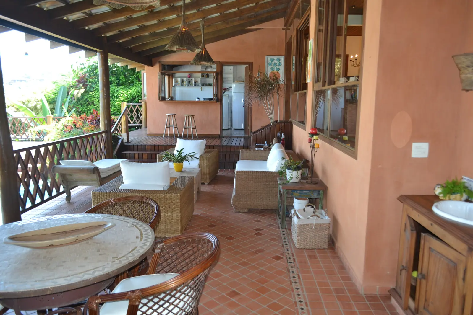 Área externa 9 — Taguaíba, Guarujá, para temporada, Casa