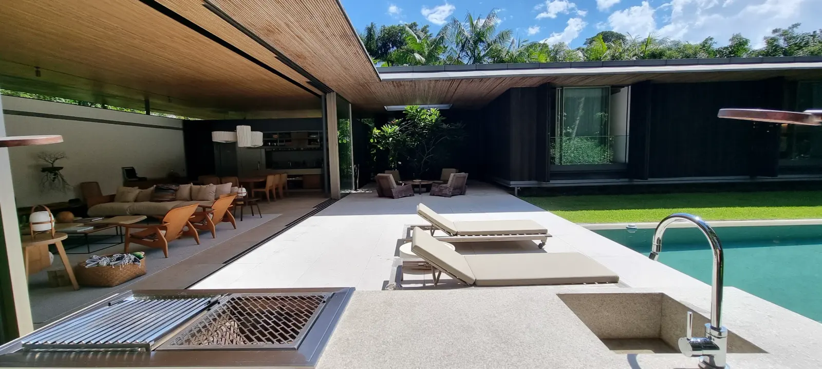 Área externa 10 — Iporanga, Guarujá, para temporada, Casa