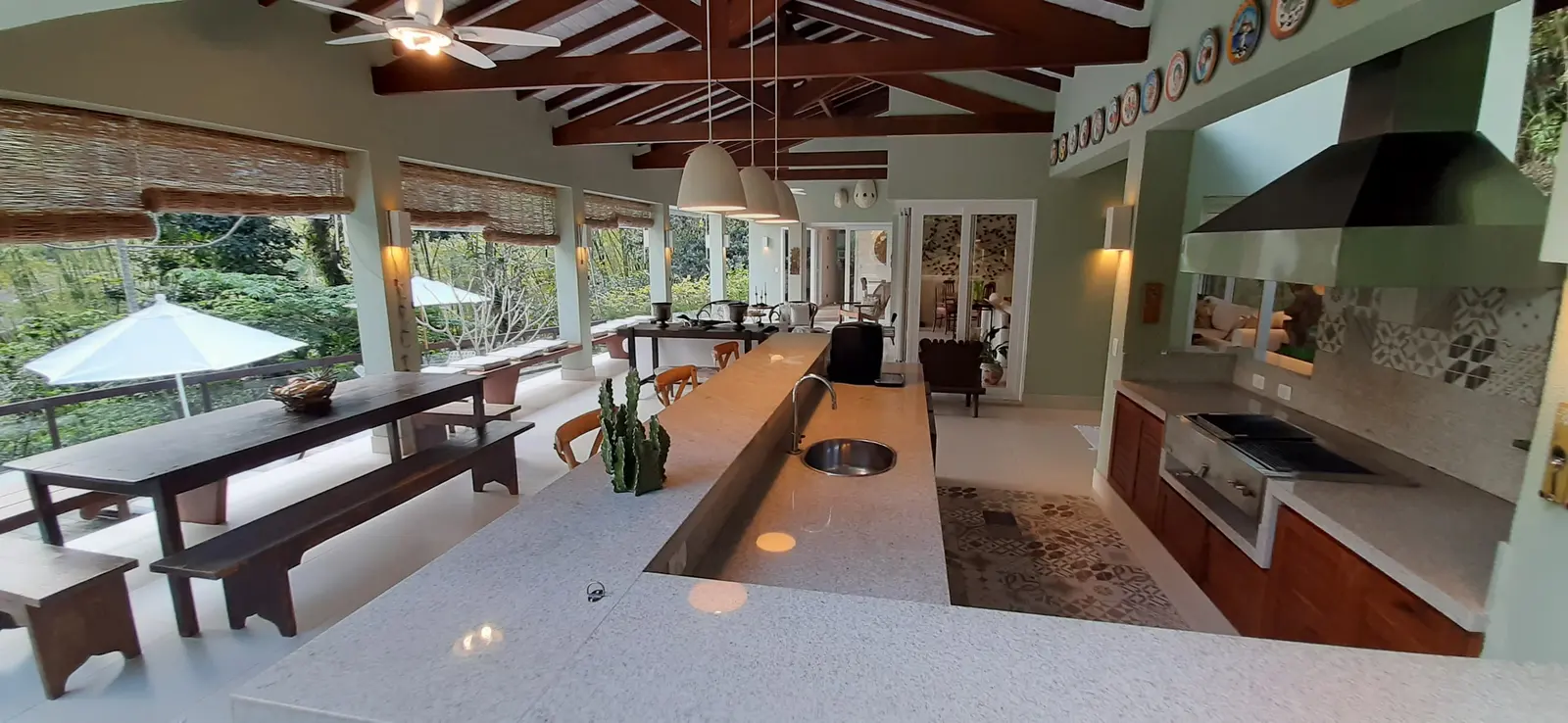 Área externa 6 — Iporanga, Guarujá, para temporada, Casa