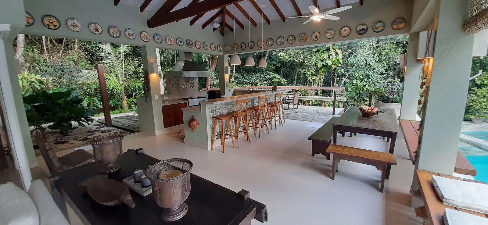 Área externa 11 — Iporanga, Guarujá, para temporada, Casa