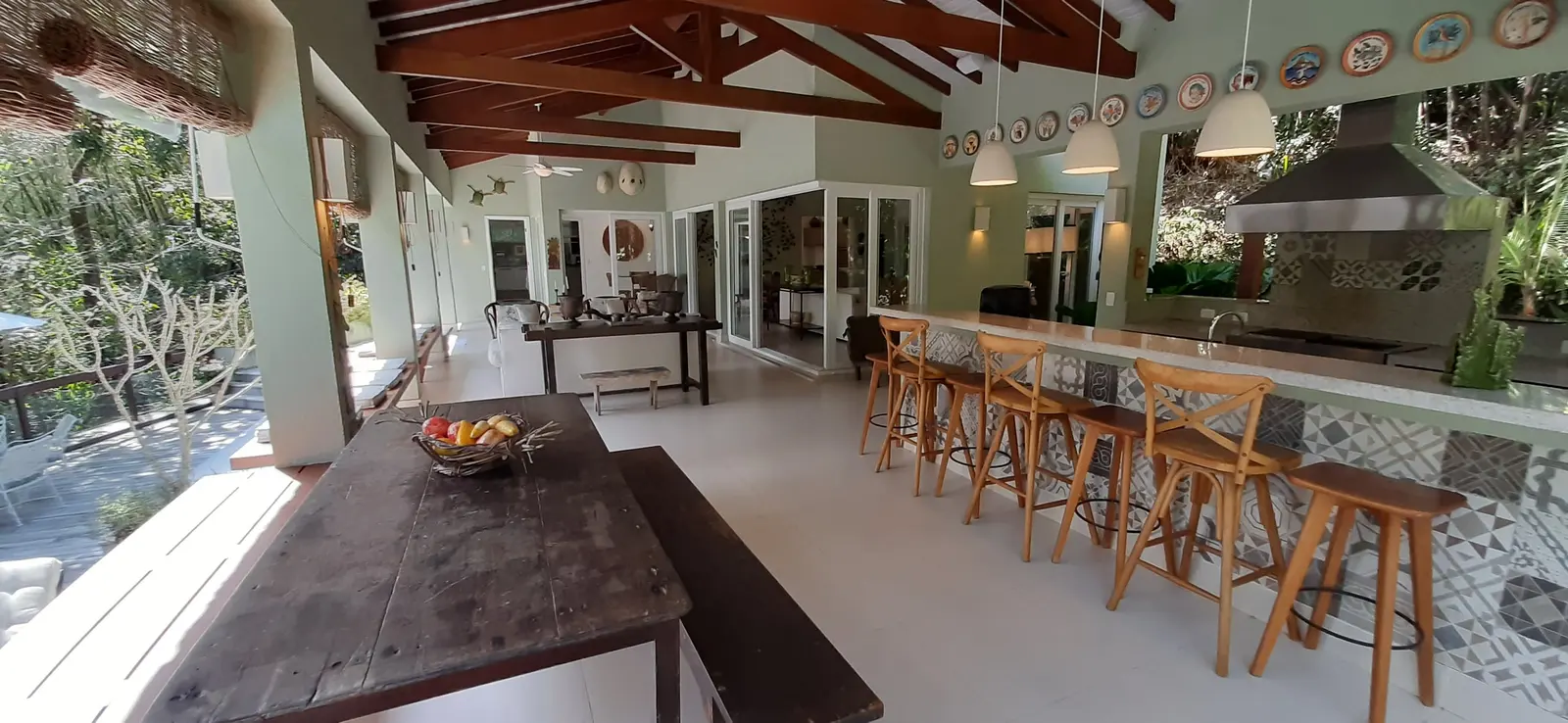 Área externa 16 — Iporanga, Guarujá, para temporada, Casa