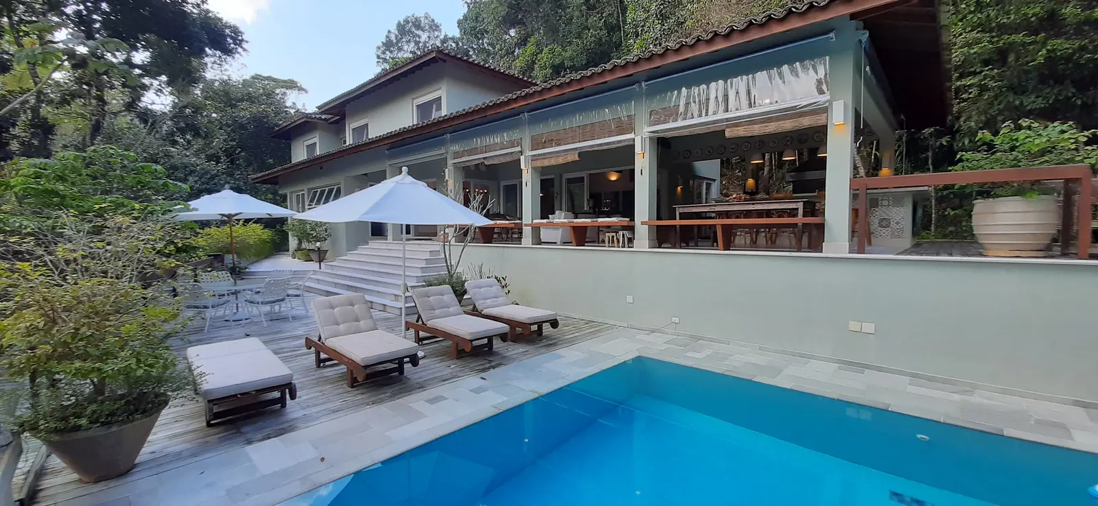 Área externa 4 — Iporanga, Guarujá, para temporada, Casa