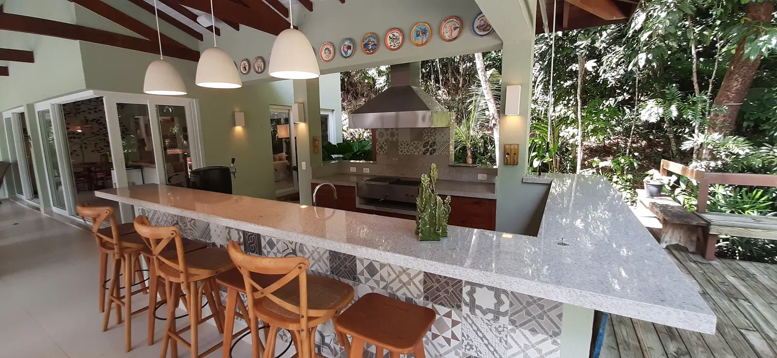 Área externa 19 — Iporanga, Guarujá, para temporada, Casa