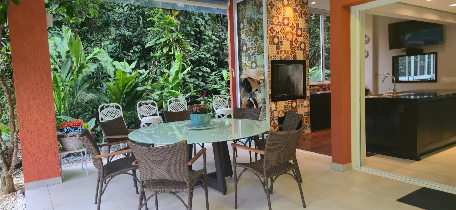 Área externa 3 — Iporanga, Guarujá, para temporada, Casa