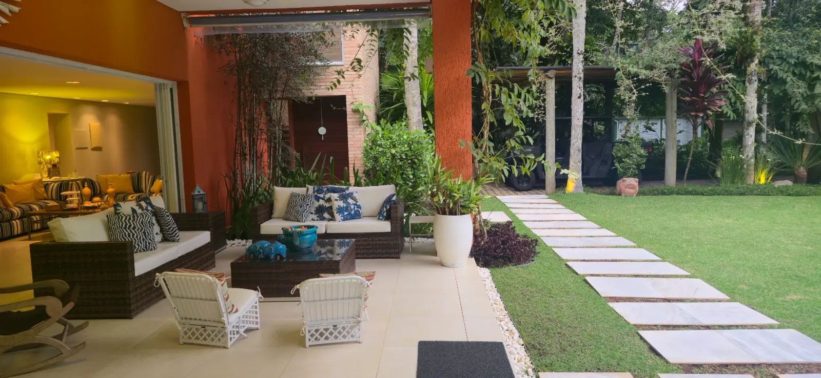Área externa 4 — Iporanga, Guarujá, para temporada, Casa