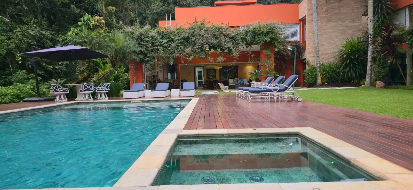 Área externa 9 — Iporanga, Guarujá, para temporada, Casa