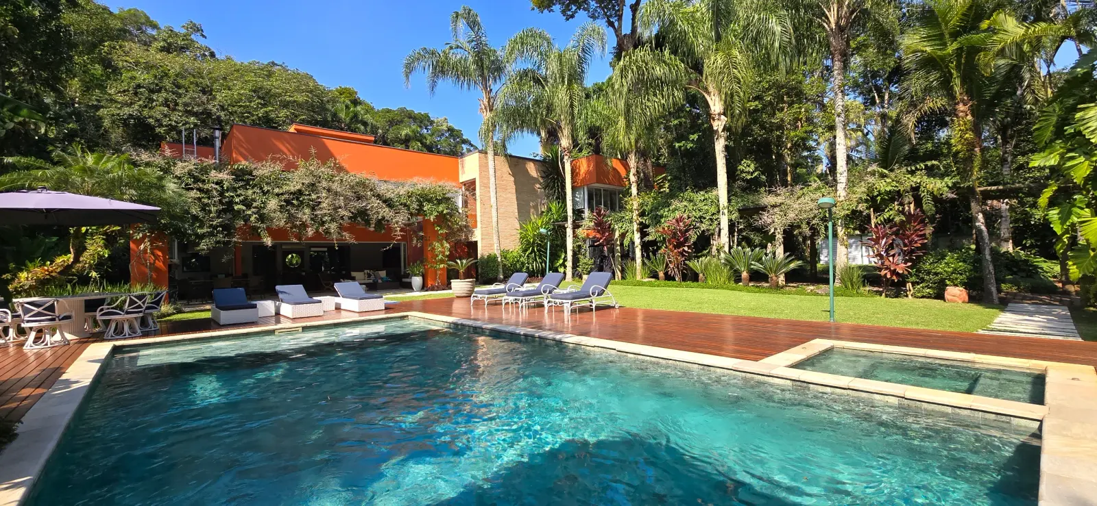 Área externa 14 — Iporanga, Guarujá, para temporada, Casa