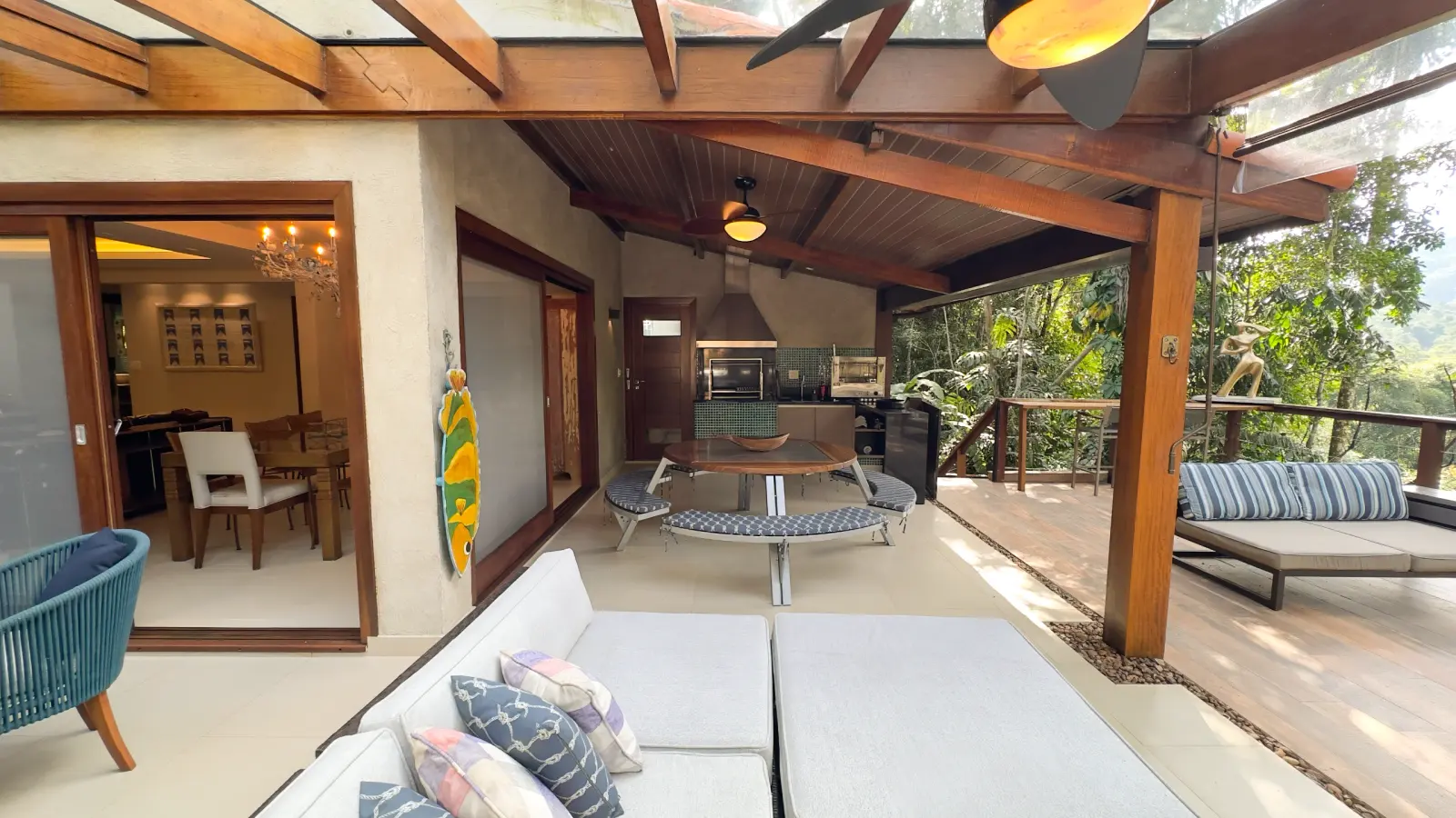 Área externa 8 — Iporanga, Guarujá, para temporada, Casa