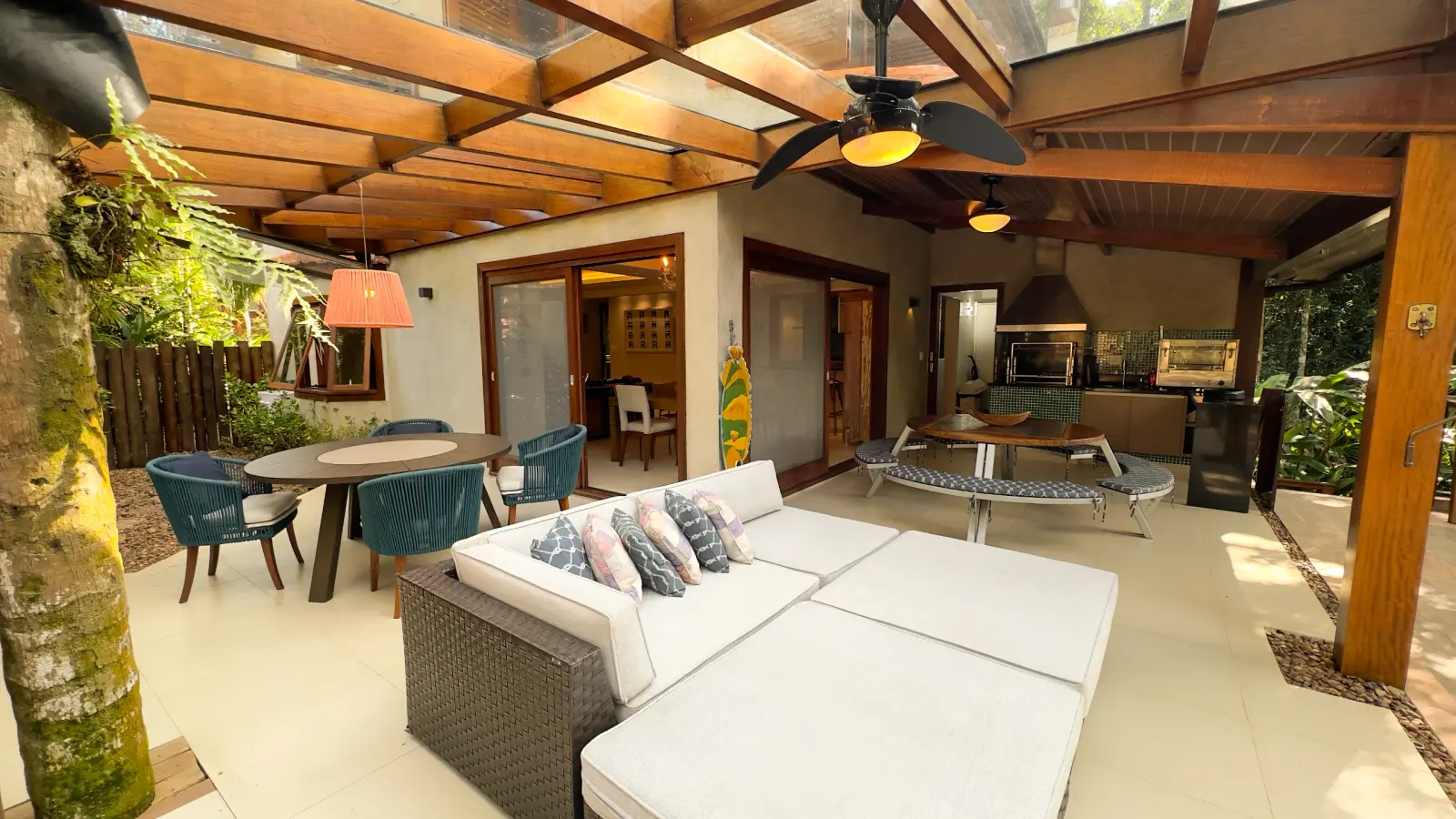 Área externa 6 — Iporanga, Guarujá, para temporada, Casa