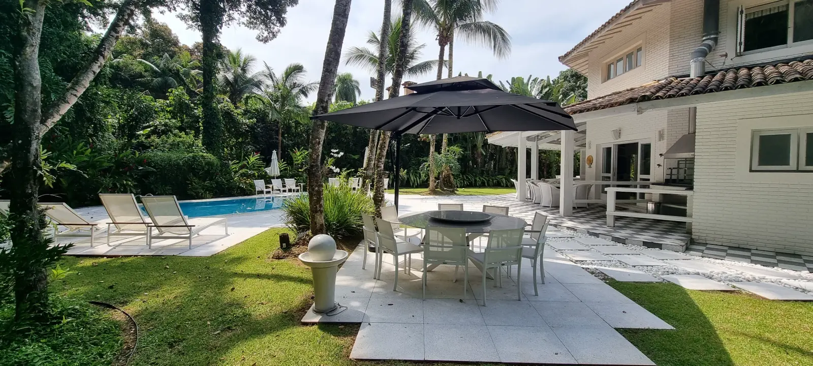 Área externa 4 — Iporanga, Guarujá, para temporada, Casa