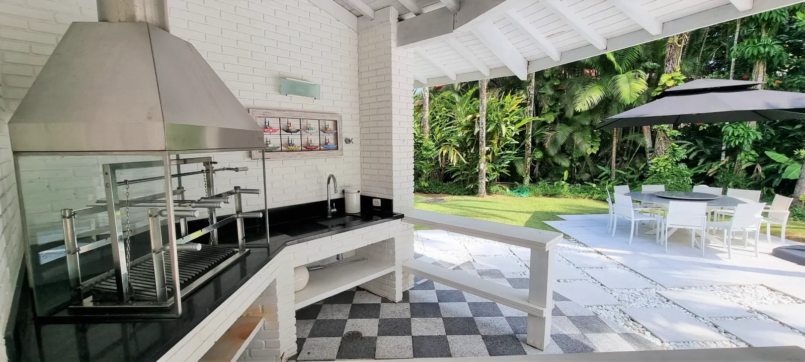 Área externa 6 — Iporanga, Guarujá, para temporada, Casa