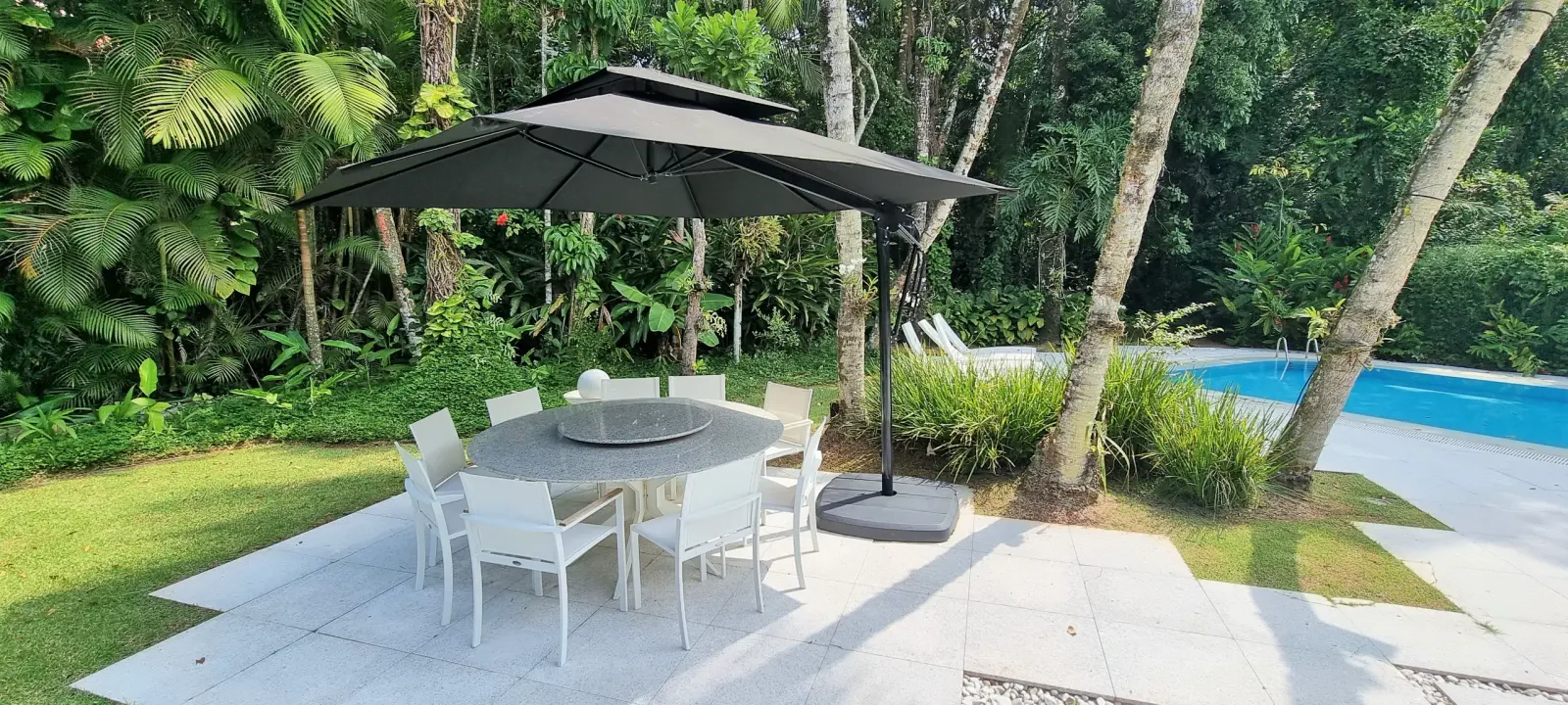 Área externa 8 — Iporanga, Guarujá, para temporada, Casa
