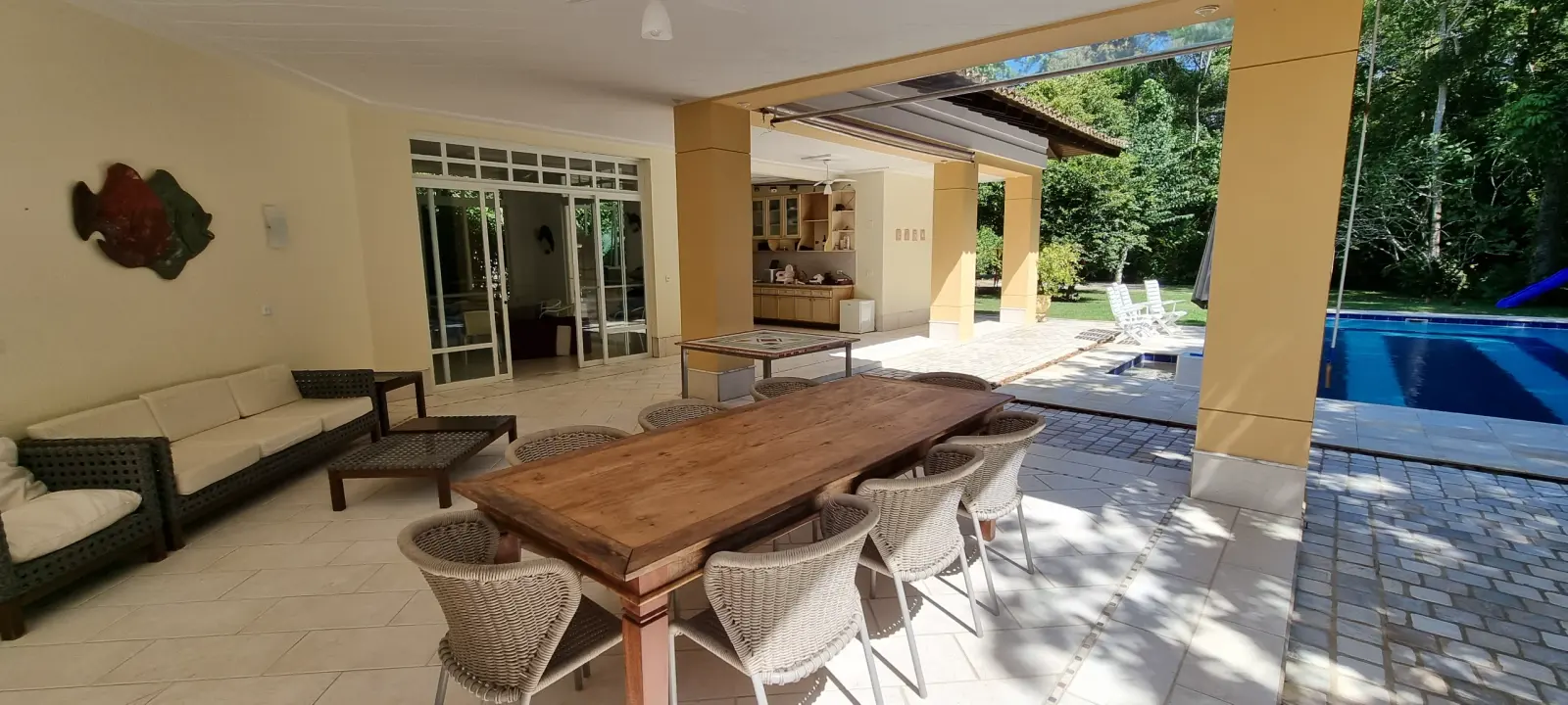 Área externa 18 — Iporanga, Guarujá, para temporada, Casa