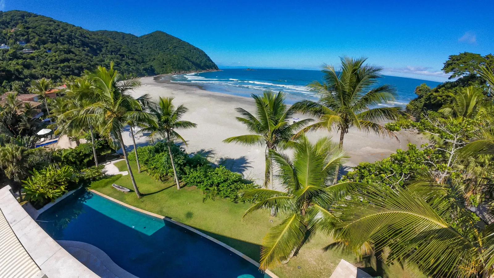 Vista aérea 1 — Taguaíba, Guarujá, para temporada, Casa