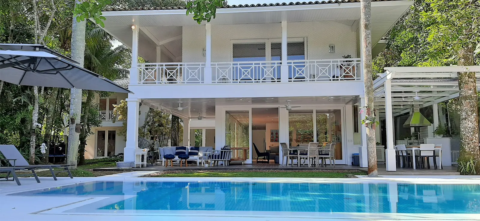 Área externa 7 — Iporanga, Guarujá, para temporada, Casa