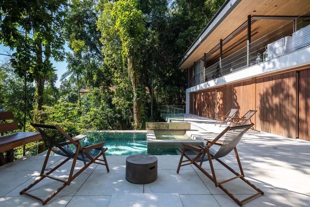 Área externa 9 — São Pedro, Guarujá, para temporada, Casa