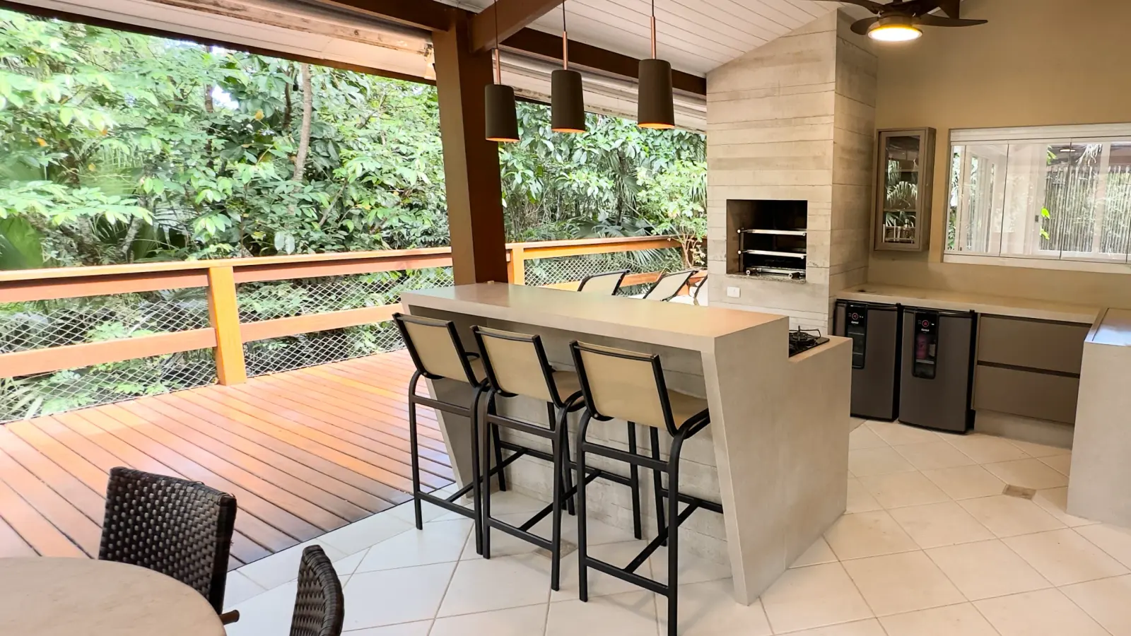 Área externa 6 — Iporanga, Guarujá, para temporada, Casa