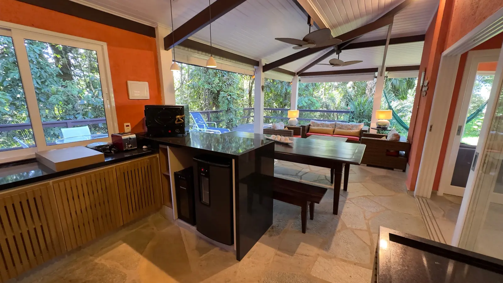 Área externa 7 — Iporanga, Guarujá, para temporada, Casa