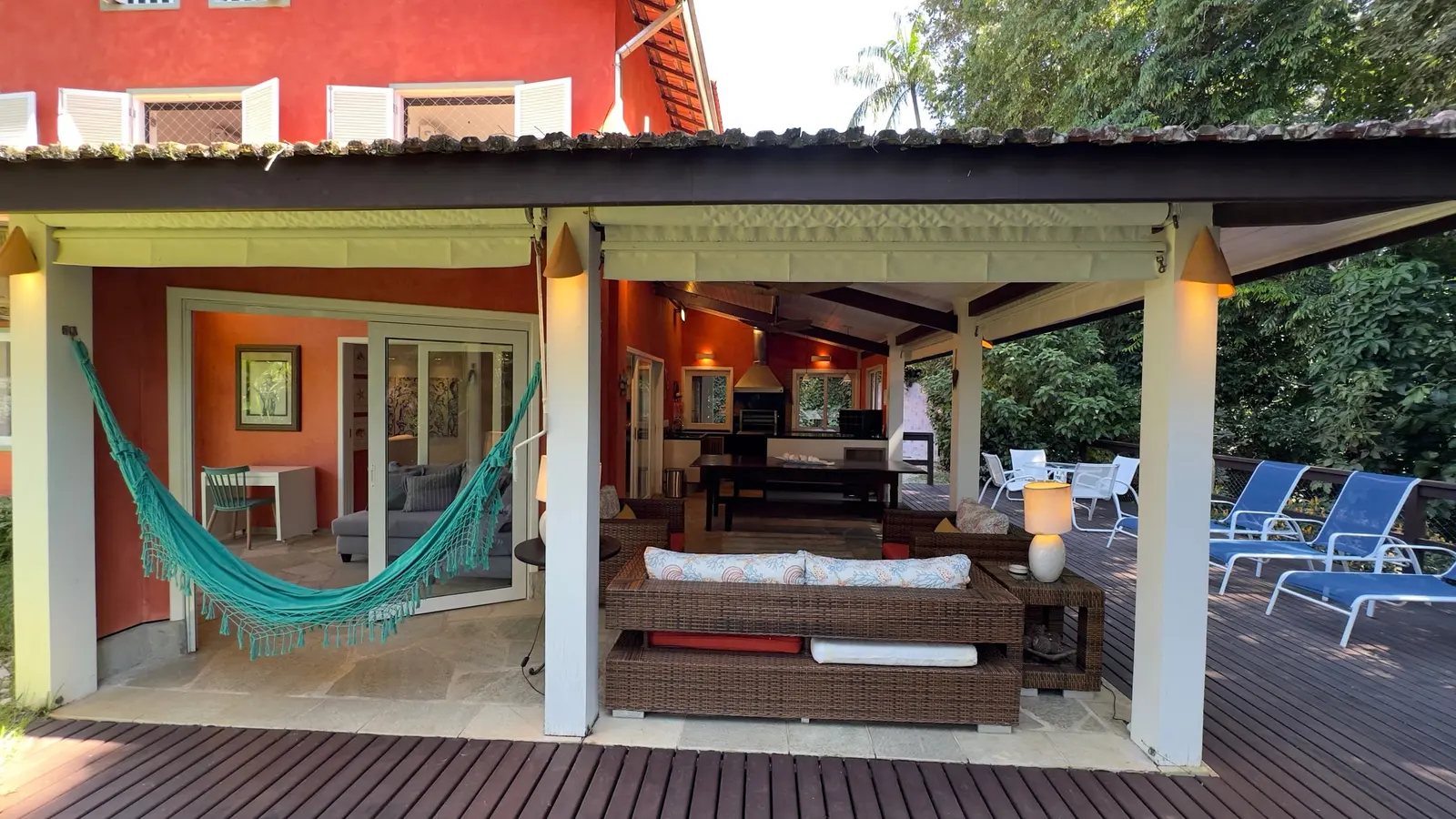 Área externa 23 — Iporanga, Guarujá, para temporada, Casa