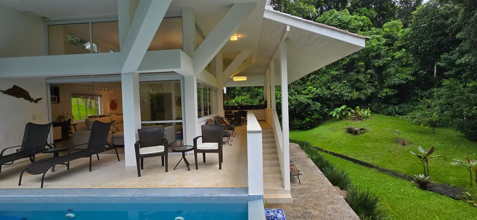 Área externa 6 — Iporanga, Guarujá, para temporada, Casa